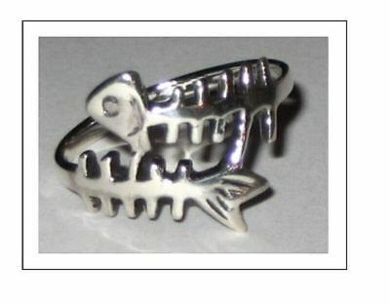 Scuba Diving - Fish Skeleton ring 4 to 10