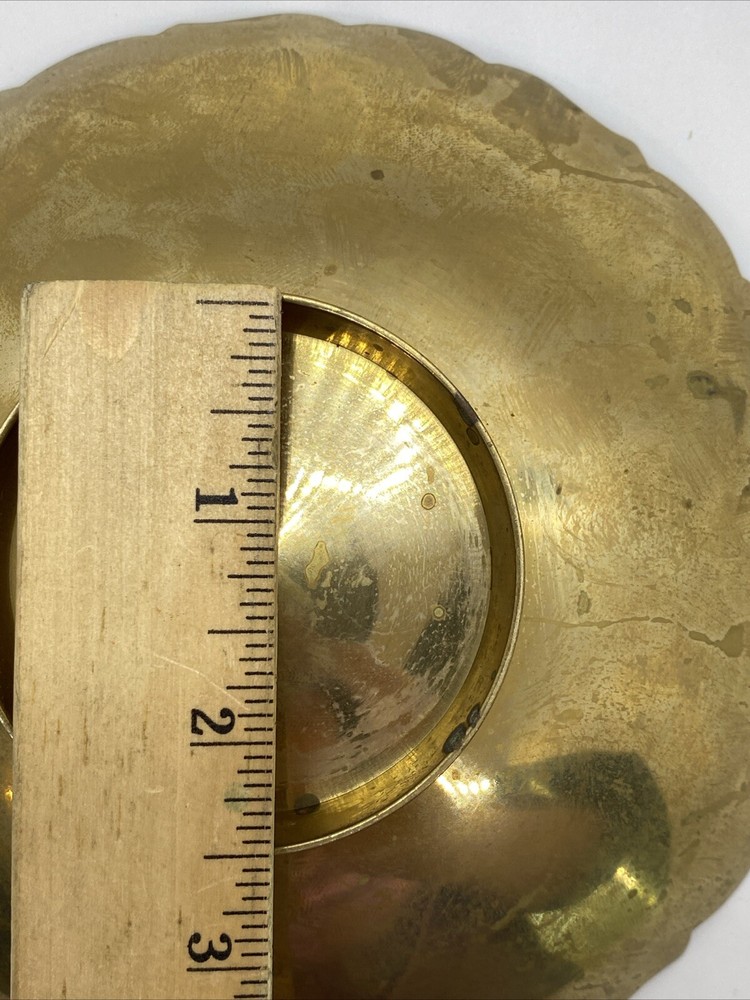 Brass Painted Floral Bowl