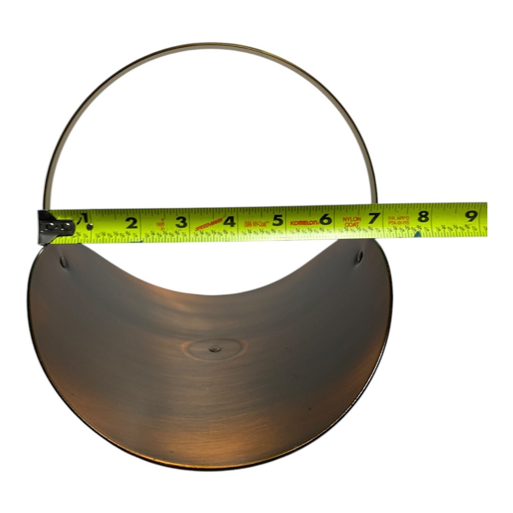 Coppercraft Guild Burnished Copper Mini basket with Brass Base and Swing Handle