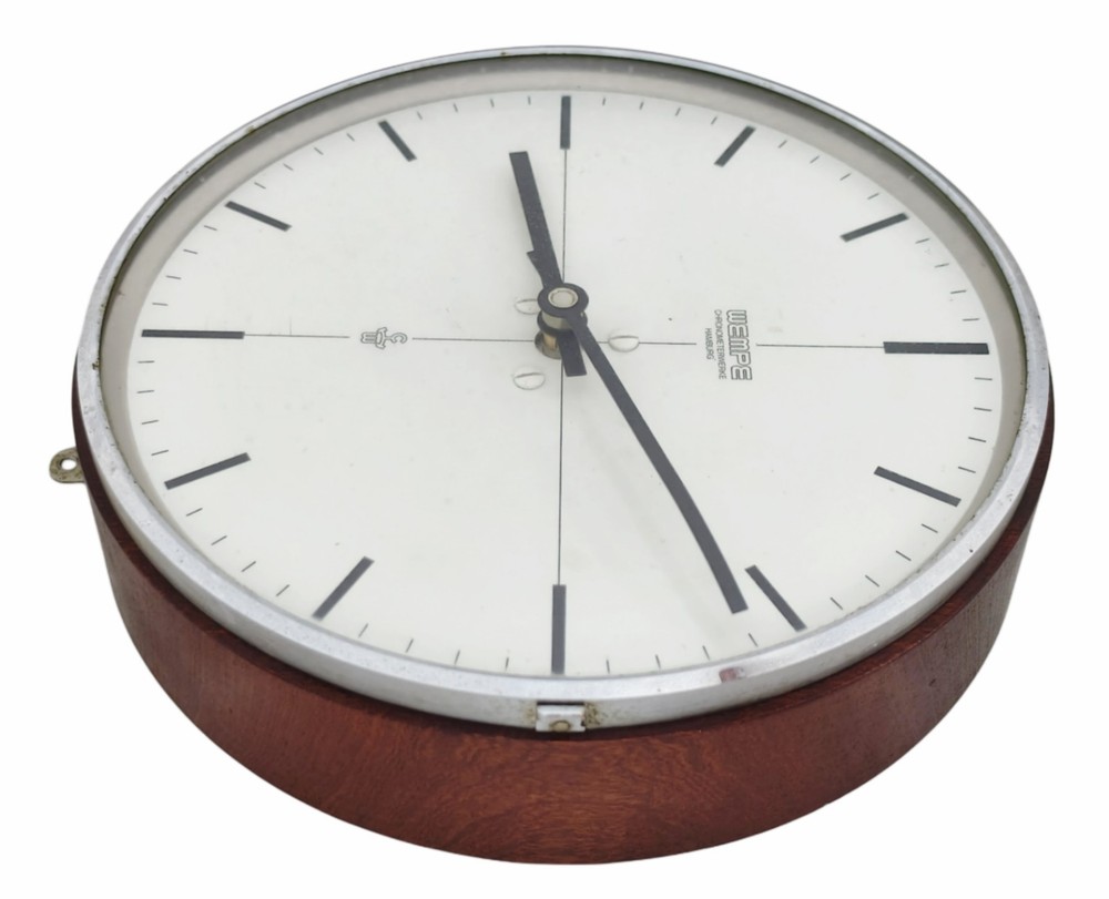 Wempe Ship's Analog Clock Chronometerwer Multiuse Highest Quality Range 12/24VDC