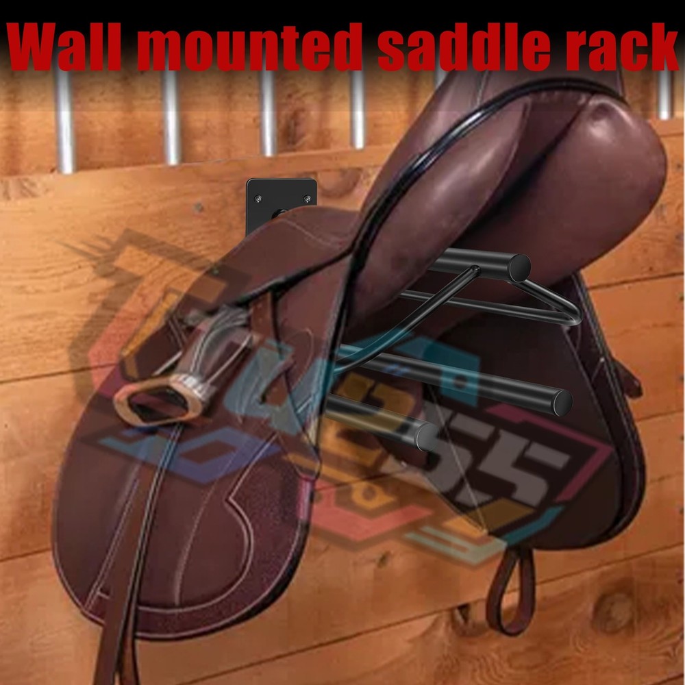 Black Heavy Duty Wall Mounted Saddle Pad Rack Saddle Stand Saddle Pad Bracket