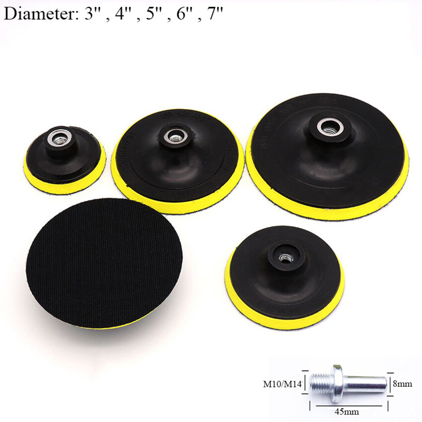 3'' - 7'' Backing Pad Hook & Loop M10 M14 for Angle Grinder Sander Sanding Disc