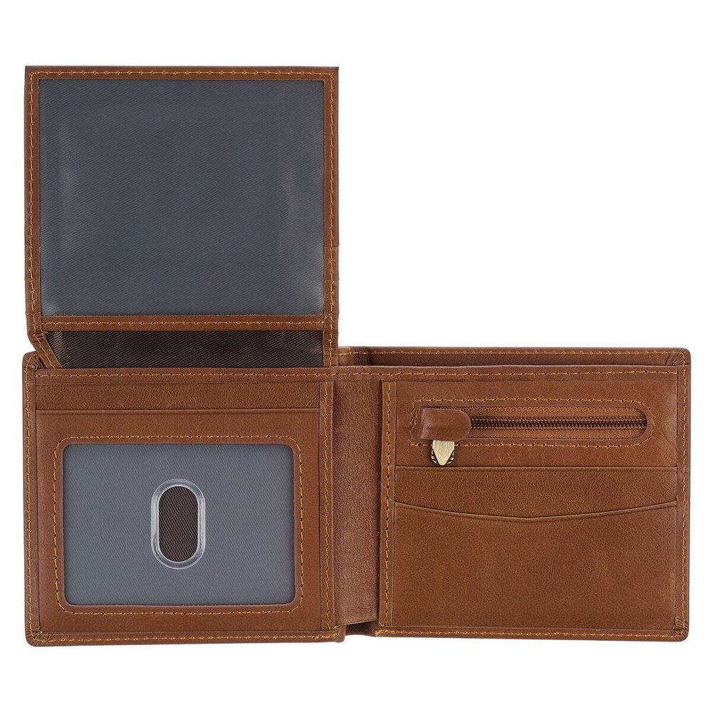 Genuine Full Grain Leather RFID Blocking Scripture Wallet for Men: Seek First