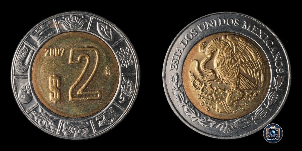 Mexico - 2 Pesos - 2007