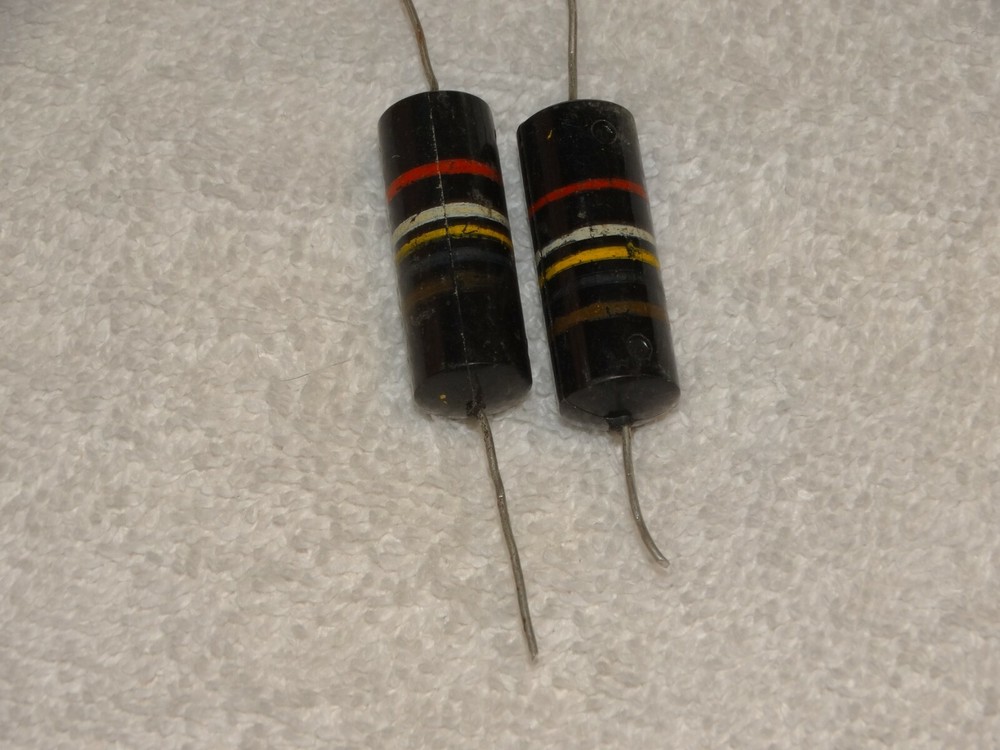2 - Sprague Bumble Bee Capacitor Pulls .1 200v 10%+/- *Vintage* #1