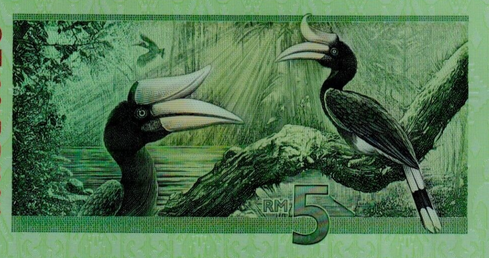 Malaysia 5 Ringgit (2011/2021) P-52c UNC Polymer Banknote