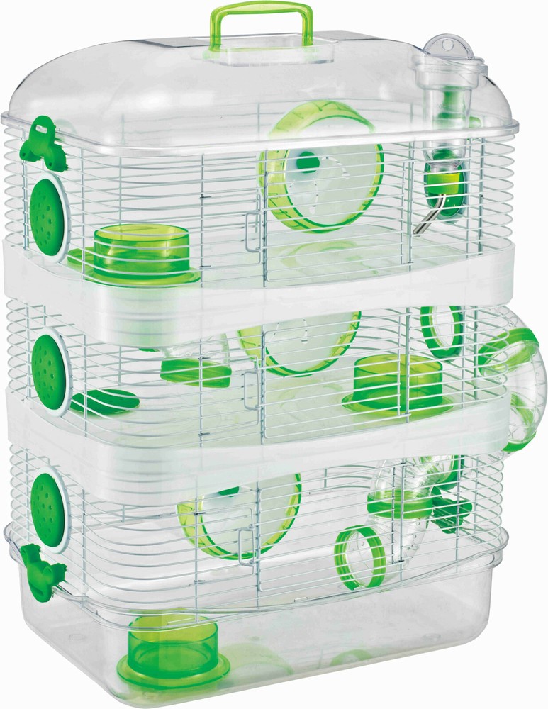 Sprinkle 3-Solid Level Dwarf Hamster Rodent Gerbil Mice Habitat Animal Cage