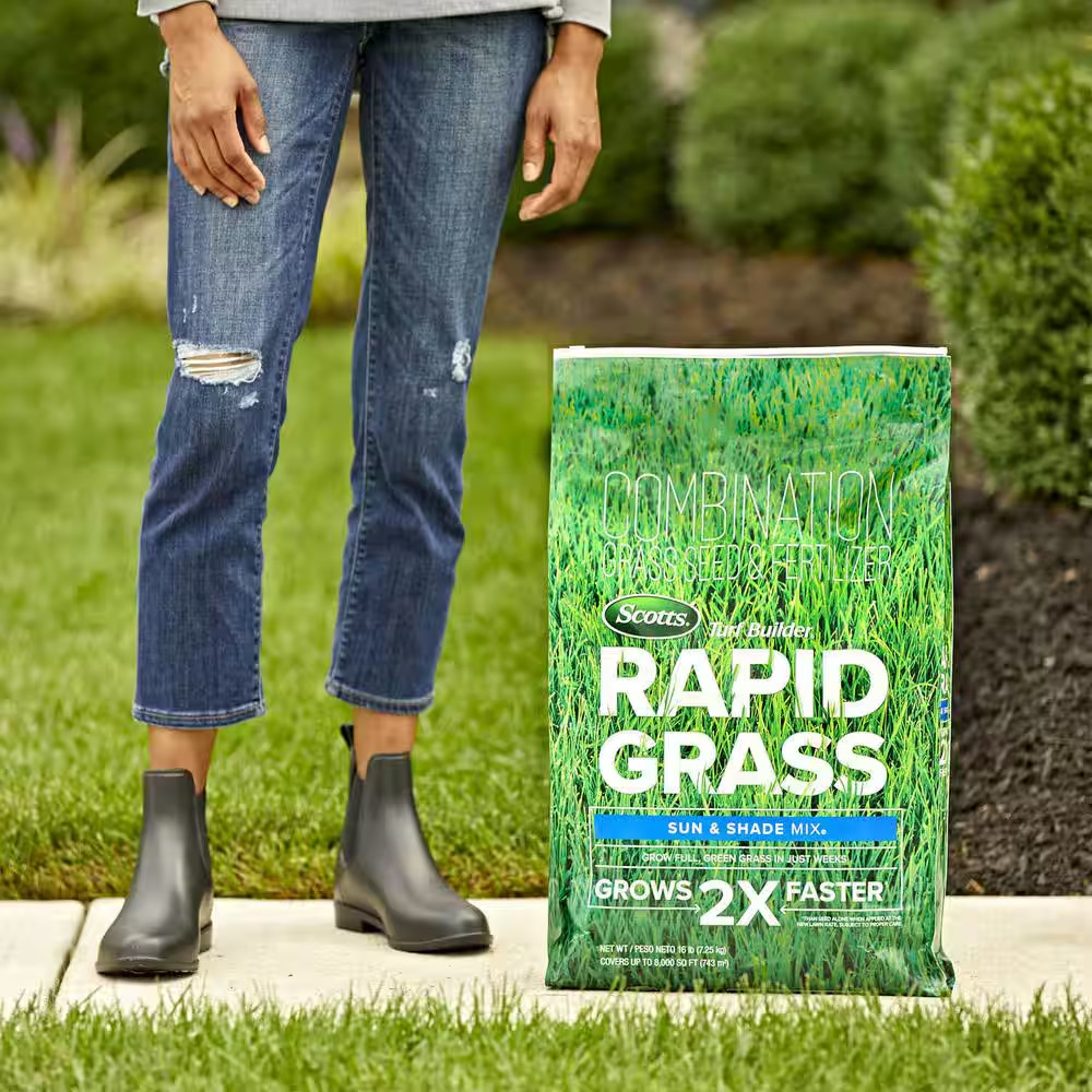 Turf Builder 16 Lbs. Rapid Grass Sun & Shade Mix Combination Seed and Fertilizer
