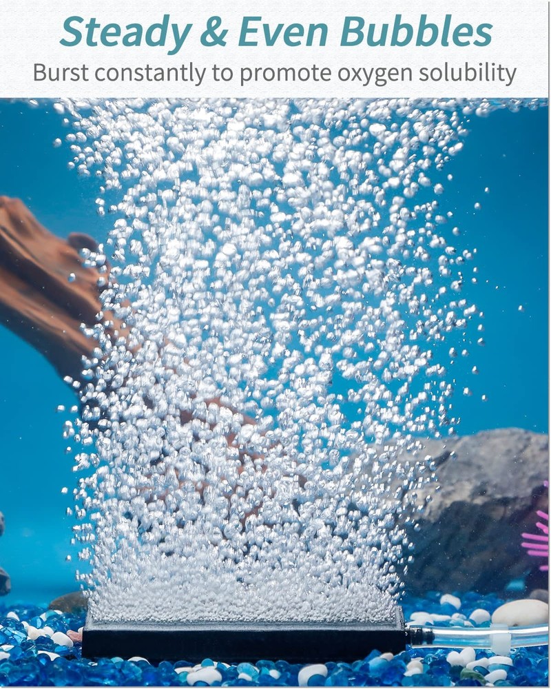 Pawfly 4 Inch Air Stone Grey Mineral Bubble Bar Diffuser Grey,