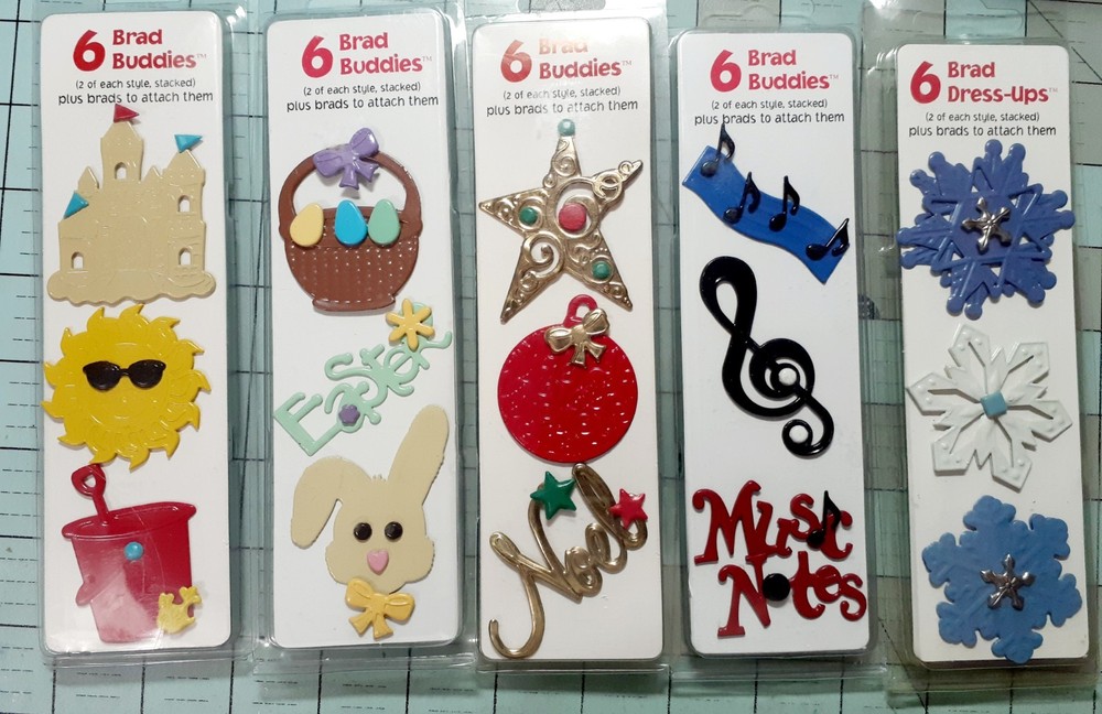 Brad Buddies Bundle of Five for Scrapbooking