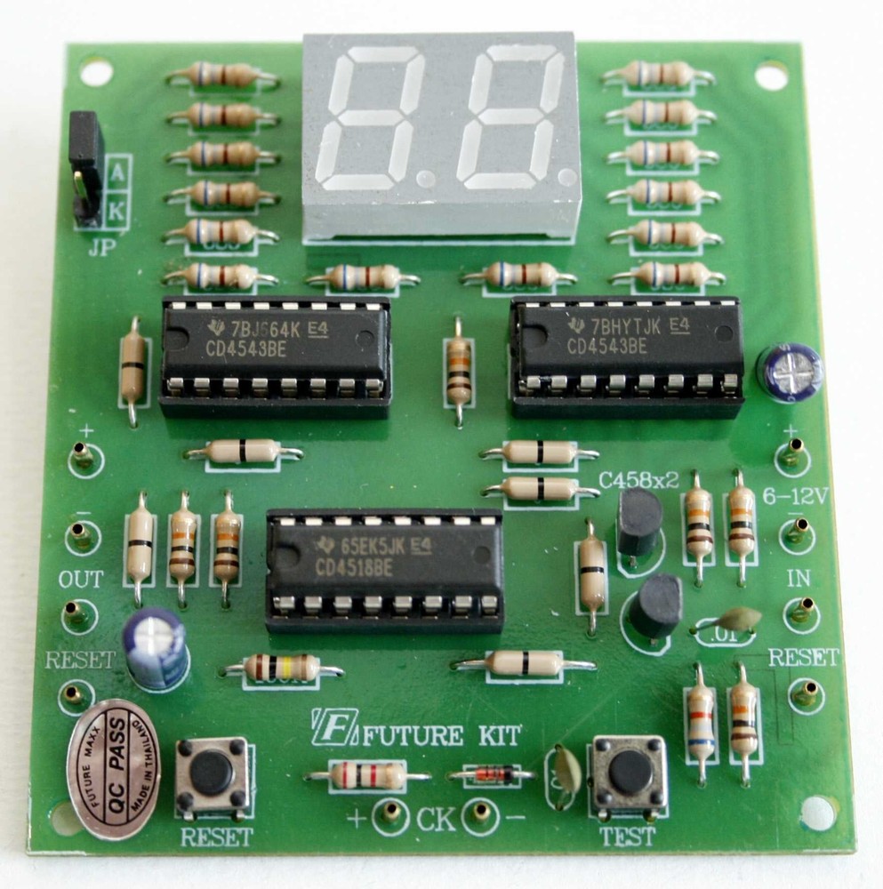 Digital 2 Digit Counter up electronic kit for student [ Assembled kit ]