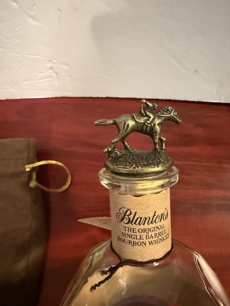 Blanton’s Bourbon - Empty Bottle & Bag w/ “O” Stopper