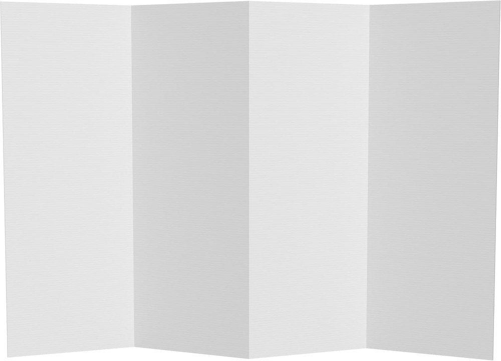 6 ft. Tall White Temporary Cardboard Folding Screen 4 Panel