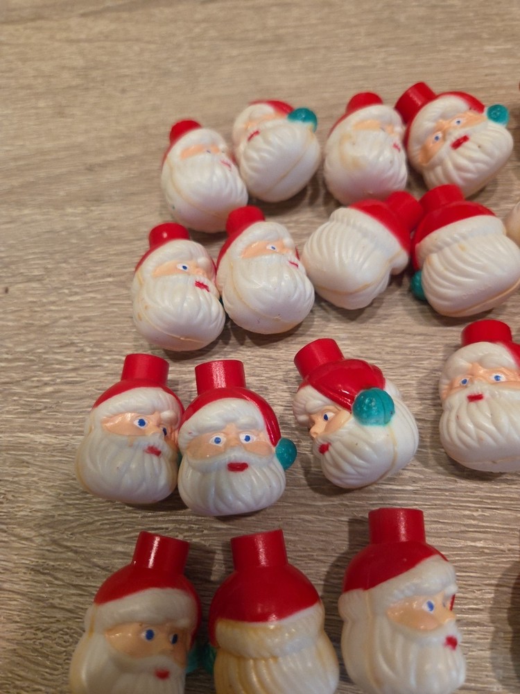 Vintage Plastic Santa Light Covers (20)