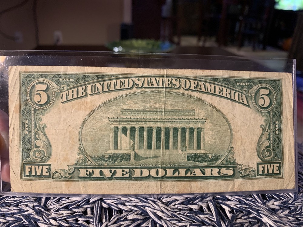 1953 A $5 Silver Certificate Five Dollar Bill Circulated History