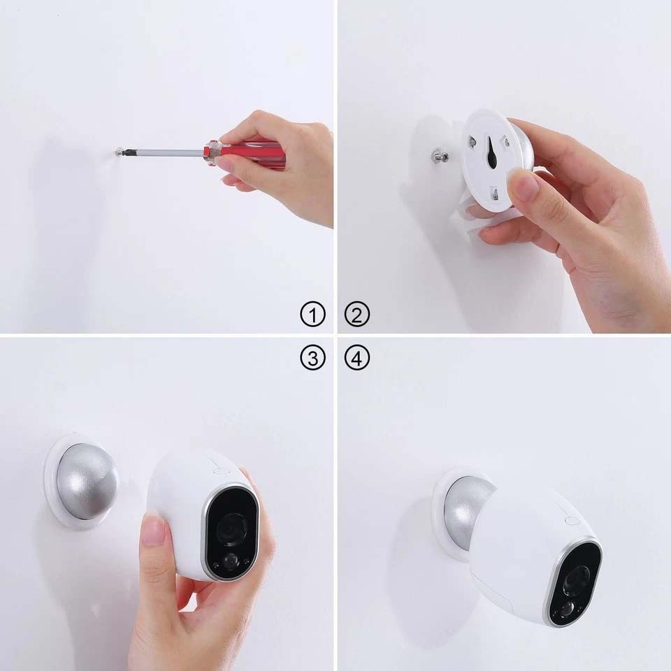 3 Pack Security Wall Mount, Metal Magnetic Mount Compatible with Magnetic Arlo,
