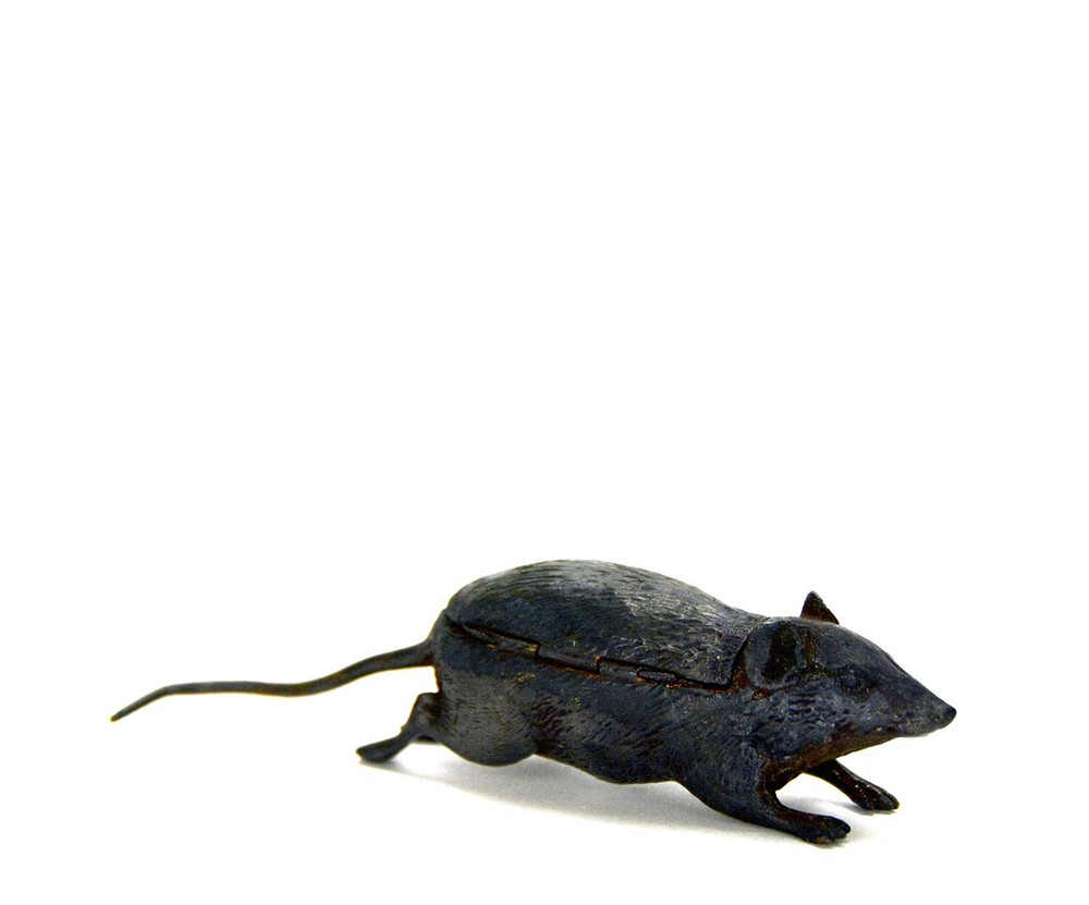 Vienna Bronze Casting Mouse Figure Match Holder