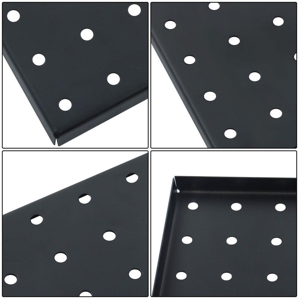 4 Pack Metal Pegboards Peg Boards Wall Organizer Panel Storage Hanger Tool Black