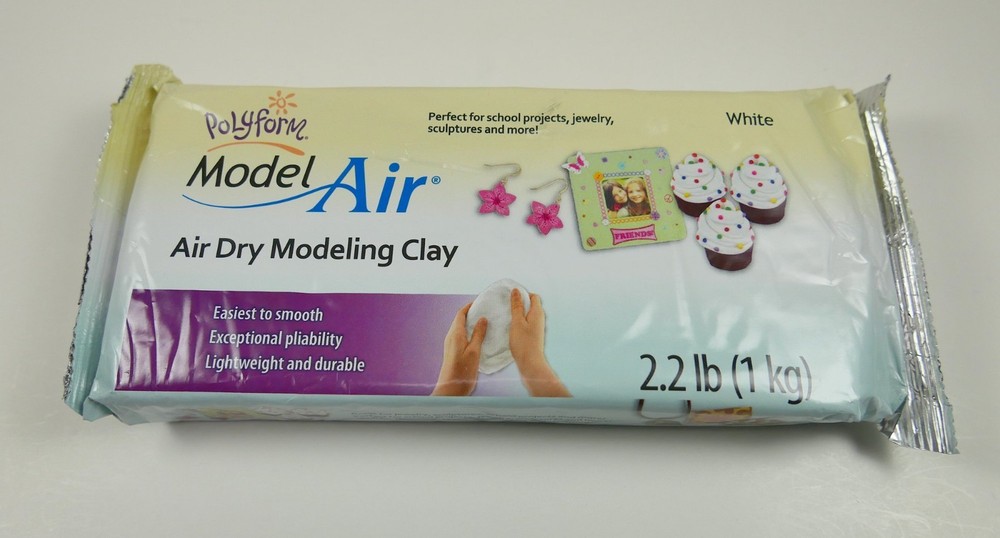 Polyform Model Air Dry Modeling Clay White 2.2 lb