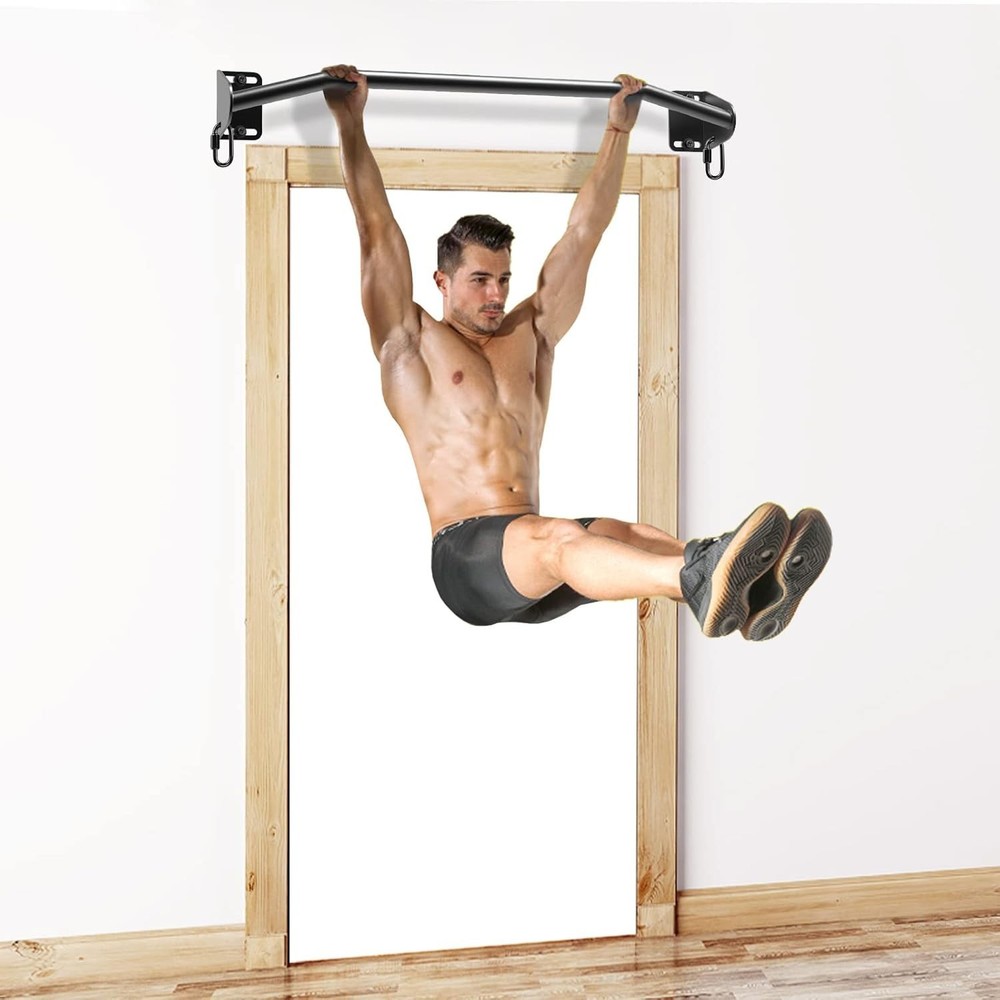 440 lbs Capacity Pull Up Bar with Strong Carabiners – Ultimate Workout Tool