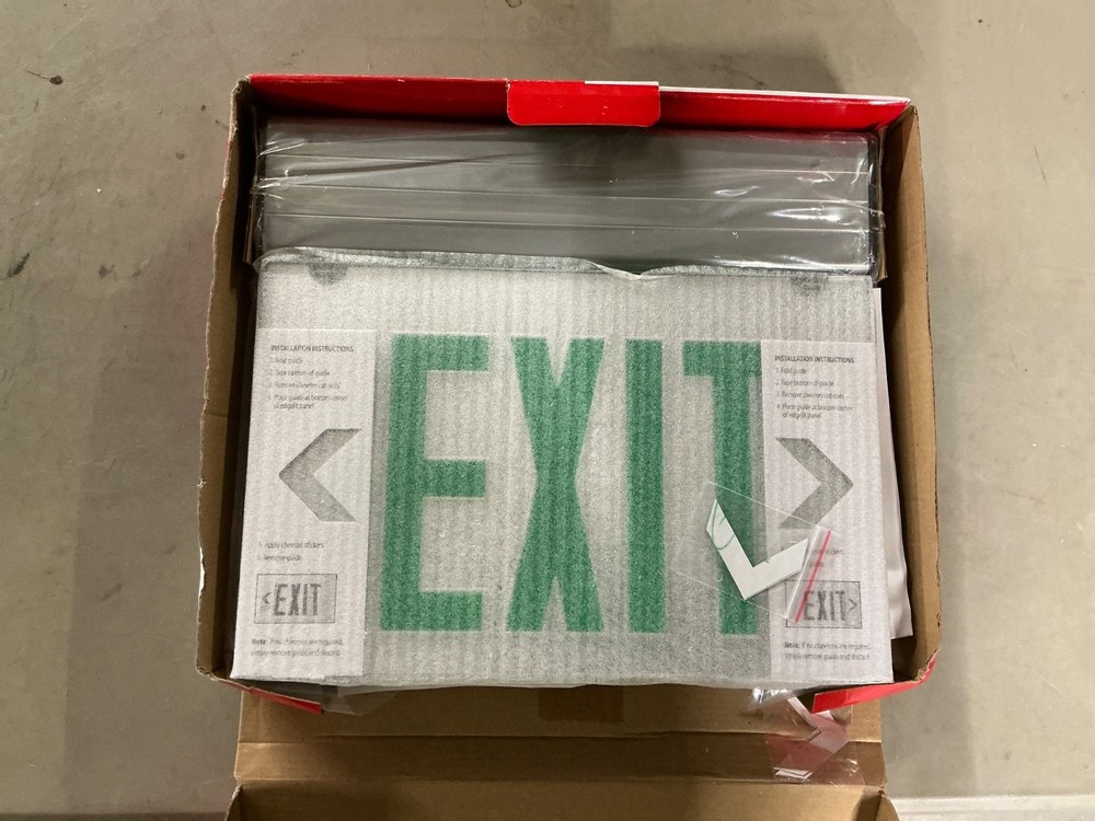 Cooper EUS70G SURE-LITES EU Series Emergency Exit Sign, Green LED