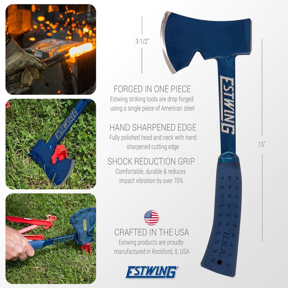 New Estwing Camper's Axe Blue E6-25A