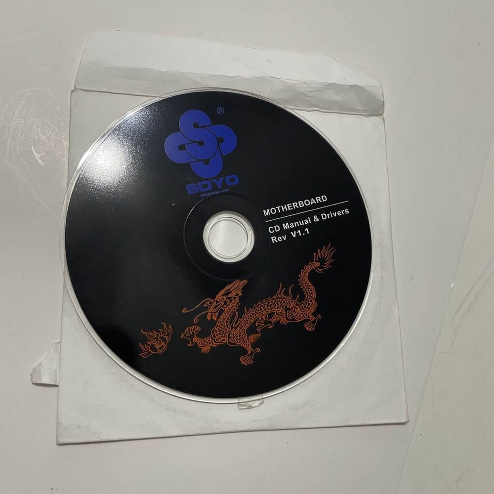Soyo Motherboard CD disk Manual & Drivers Rev. V1.1