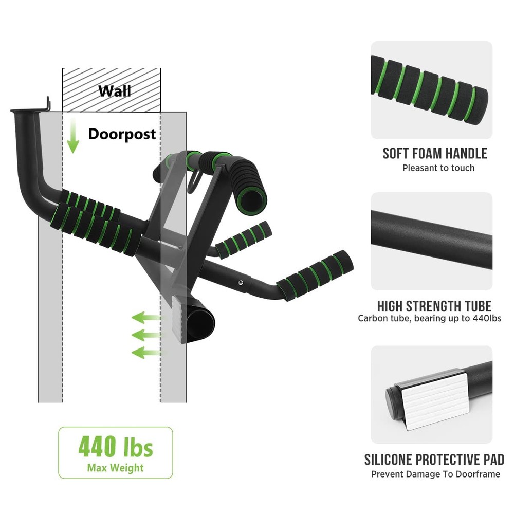 2025 Upgrade Multi-Grip Pull Up Bar with Smart Larger Hooks Technology - USA ...