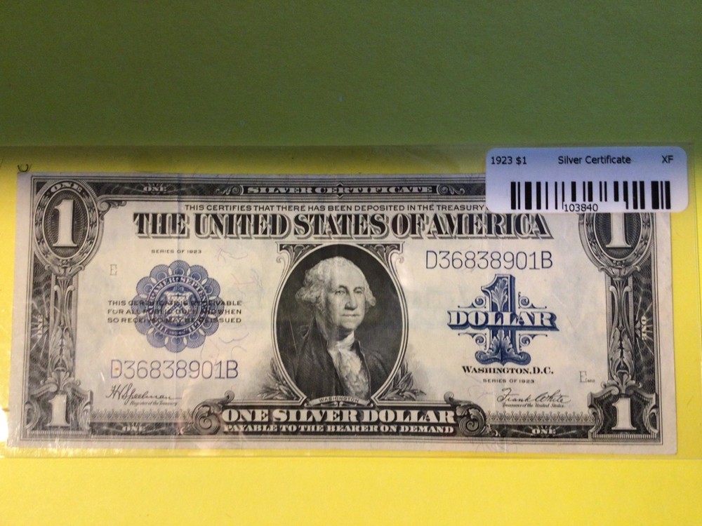 1923 Large Silver Certificate XF Condition