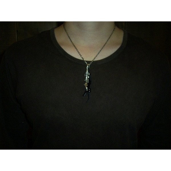 VIVIFY Silver Broken Crow Feather Pendant Top (No Chain)