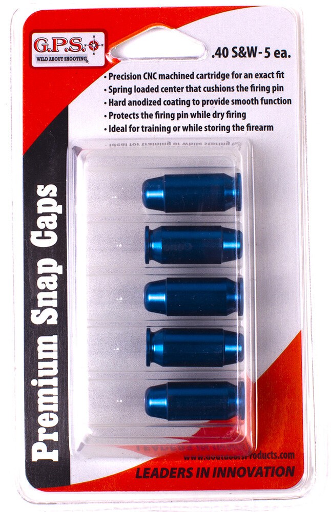 G OUTDOORS ALUMINUM SNAP CAPS .40 S&W 5/PACK