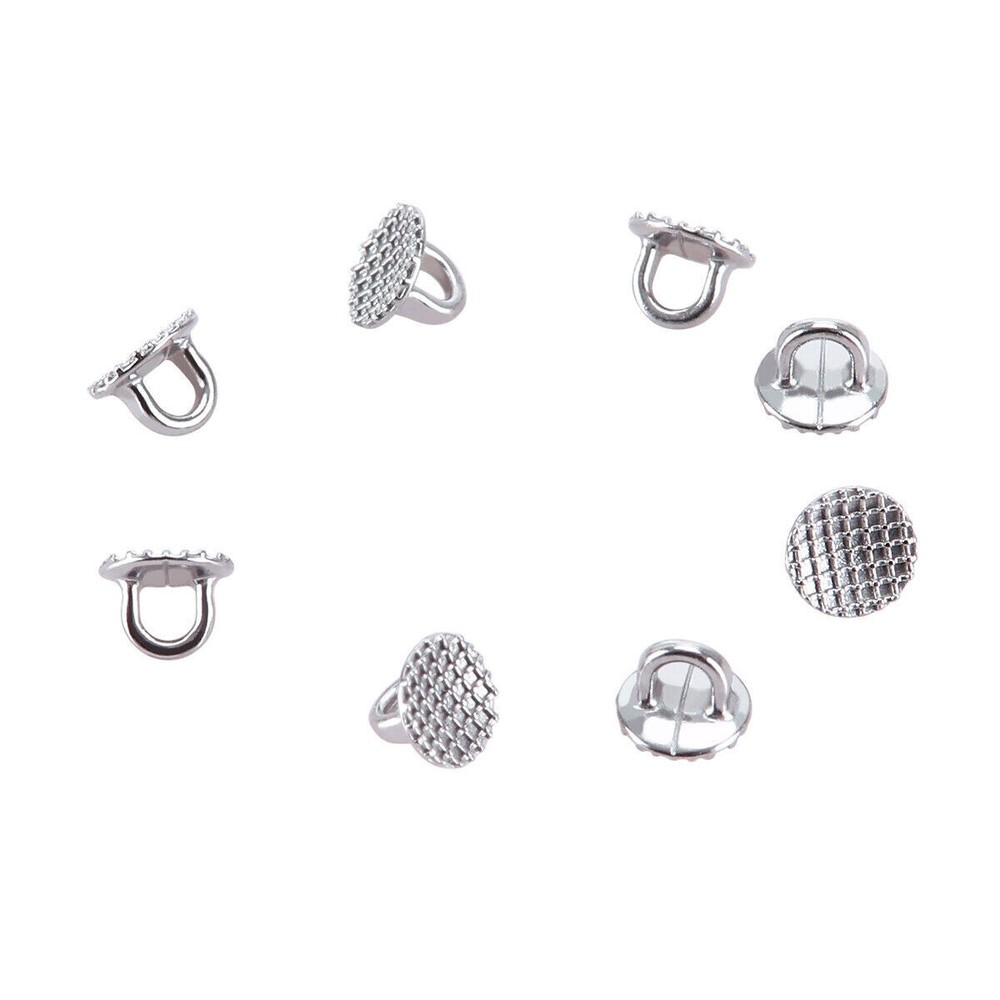 Dental Orthodontic Direct Bond Eyelet Round/Rectangular Mesh Base Lingual Button