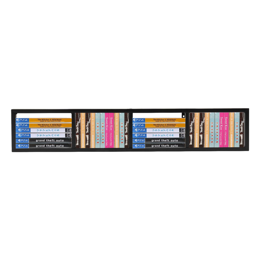 3-Stand Wall Mount CD Rack - Space-Saving Media Storage Organizer