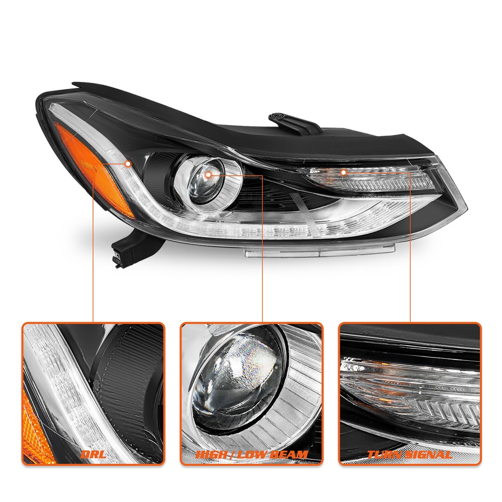 For 2017-2022 Chevy Trax Headlight Projector Headlamp Left& Right W/ B LED DRL