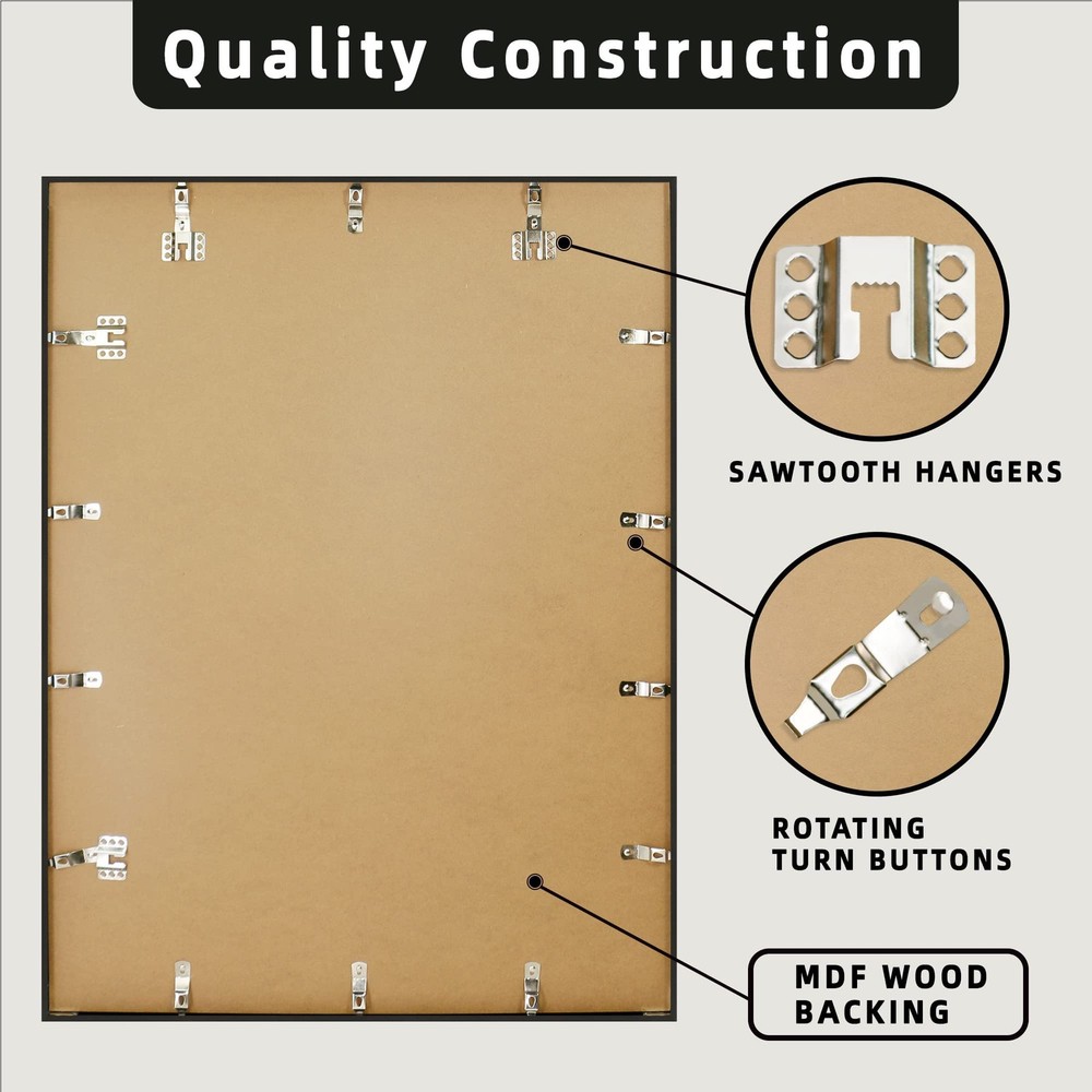 24x32 Aluminum Shadow Box Jersey Frame 1 Pack, Black Large Jersey Frame Display