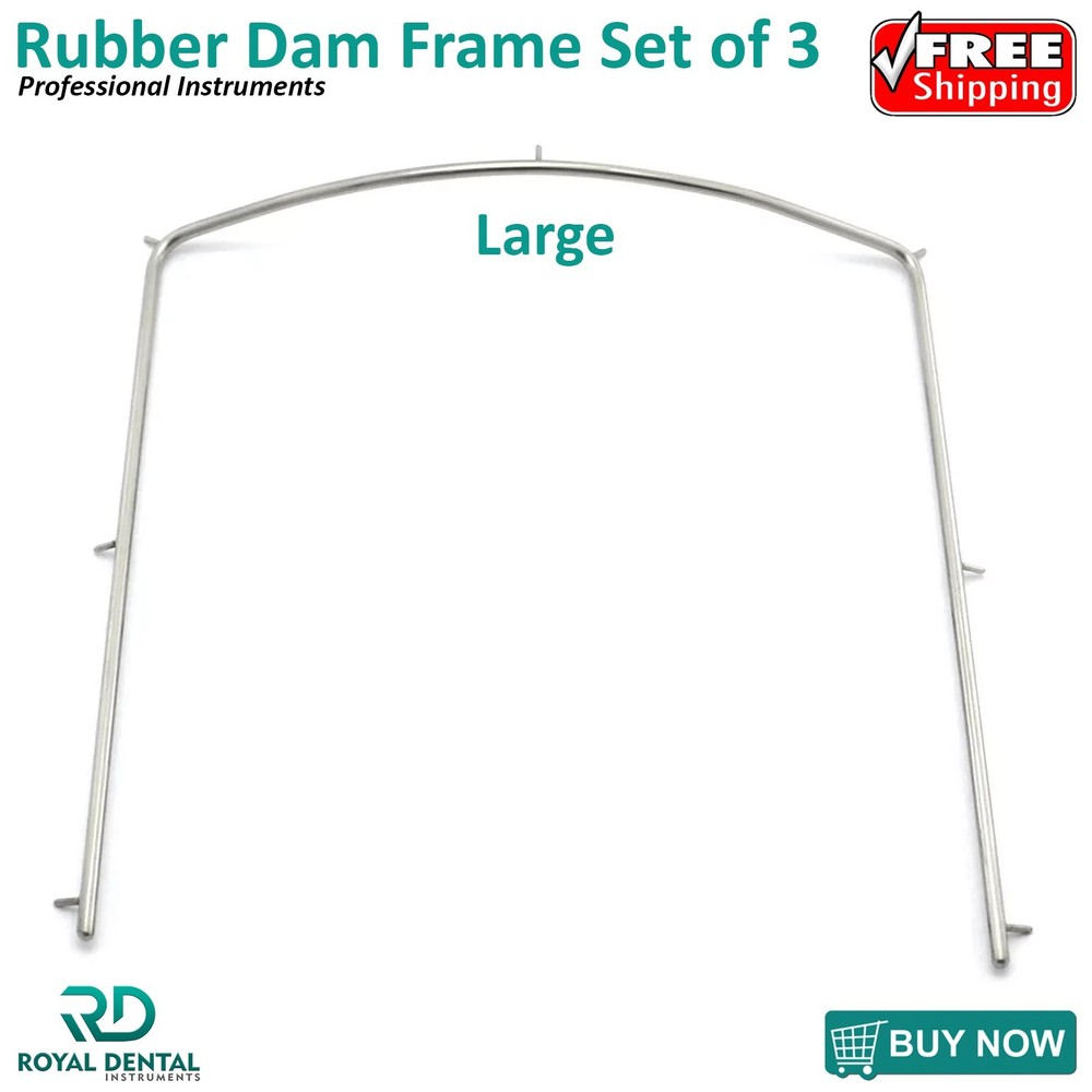 Rubber Dam Frame for Framing Dental Dam, Endodontics Sizes Small, Medium, Large