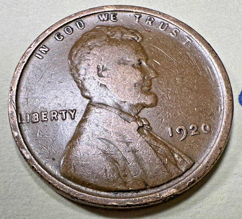 1920 1C BN Lincoln Cent WHEAT PENNY 6059N