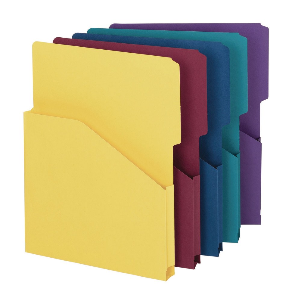 Smead® File Jackets, Letter Size, Assorted, 5/Pack