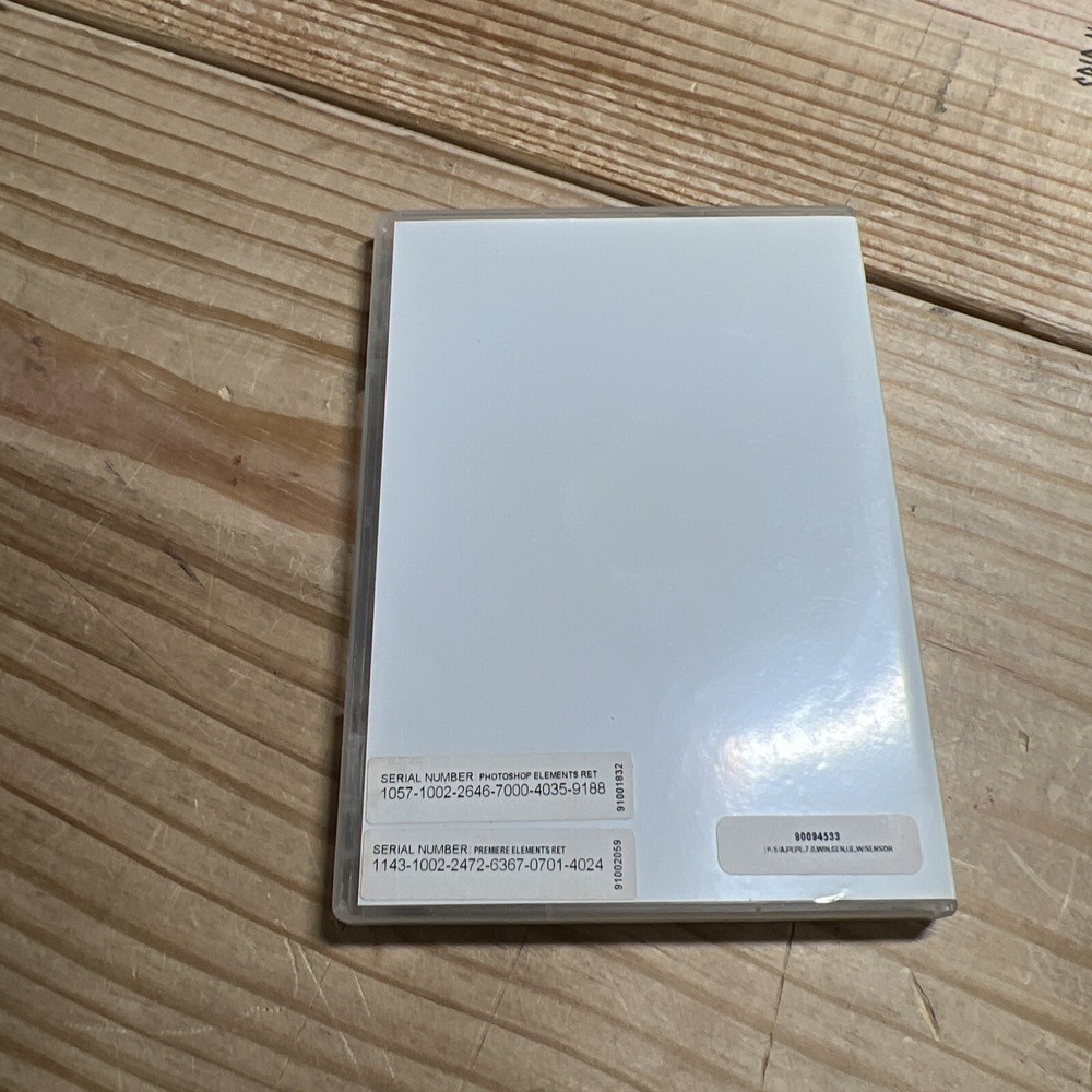 Adobe Photoshop Elements 7 & Premiere Elements 7 Complete 2 Disc CD-Rom Software