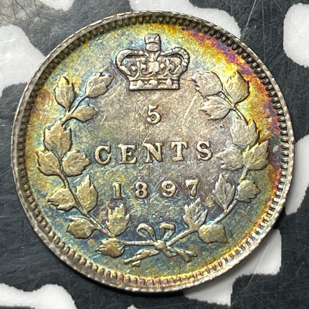 1897 Canada 5 Cents Lot#T2259 Silver! Nice!