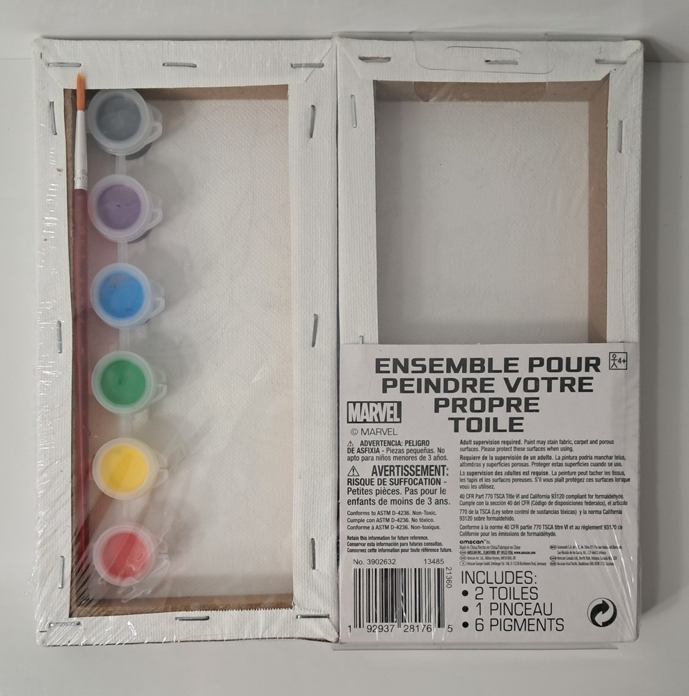 Marvel Avengers Paint Your Own Canvas Kit Thor Hulk