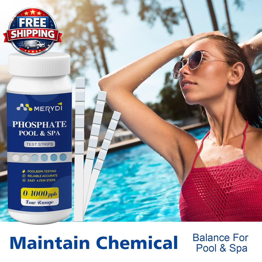 Phosphate Test Kit for Pool,50 Strips Phosphate Test Strip