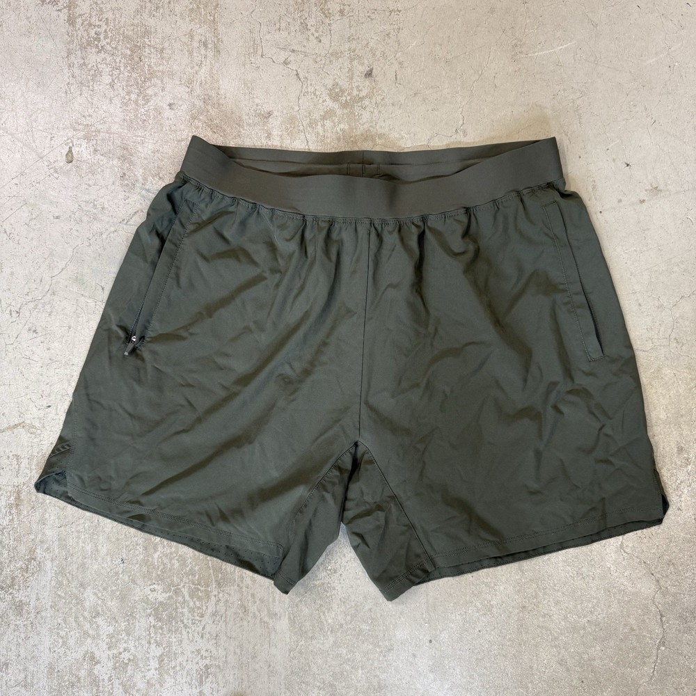 LSKD Challenger 6" Performance Short Men's Large Olive Green Training Stretch
