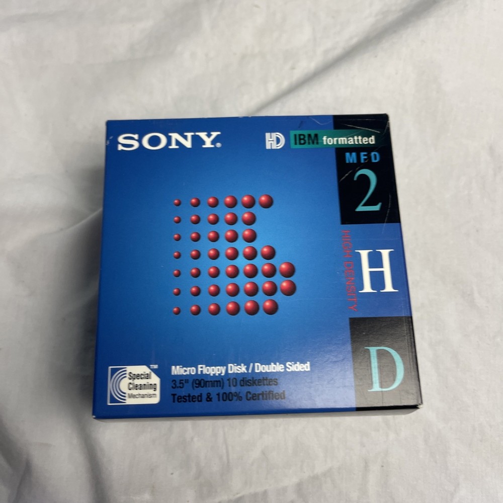 Sony 3.5" Floppy Disk NEW 10 Pack 2HD IBM Formatted