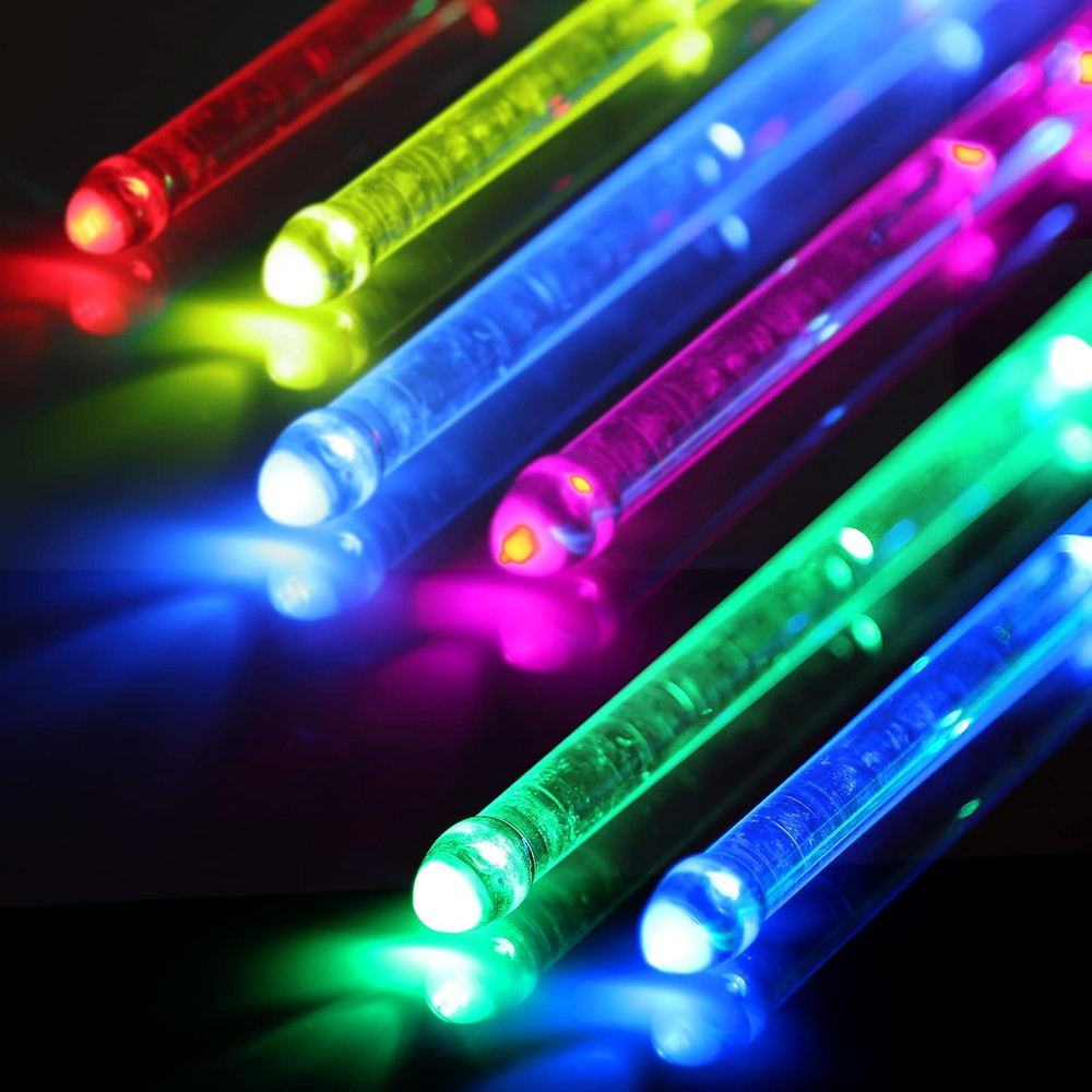 Color Changing Light-Up Drumsticks - Personalized 5A Electronic Pair