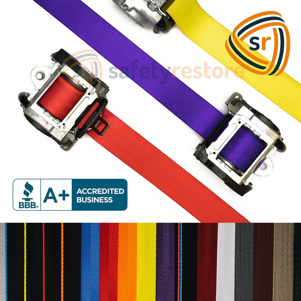 Navy Blue FOR Smart Cabrio SEAT BELT WEBBING REPLACEMENT #1