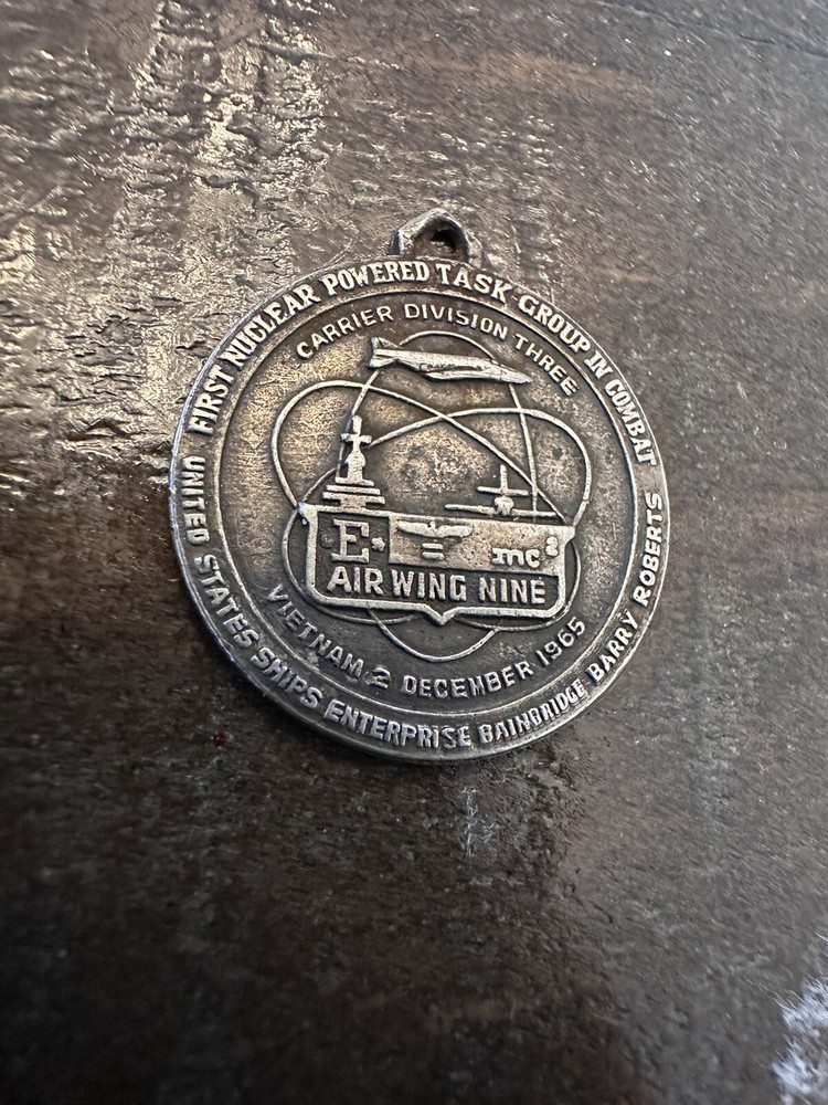 First Combat Nuclear Powered Task Grp USS Enterprise Barry Roberts Medal Silver