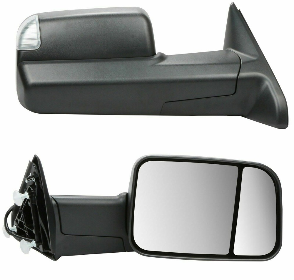 Power Fold Heated Tow Mirrors w/ Temp Sensor For 2009-2017 Dodge Ram 1500-3500