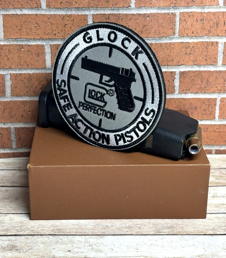 Glock Gun Tactical Patch, Morale Pistol Military Embroidered Hook Loop Patch