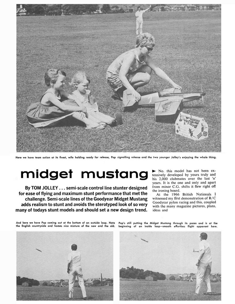 Model Airplane Plans (UC): Midget Mustang 52" Wngspan Semi-Scale for .35 Engine